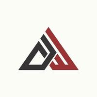 Simple and unique letter or word DW or DE font on triangle line image graphic icon logo design abstract concept vector stock. Can be used as symbol related to initial or sport monogram