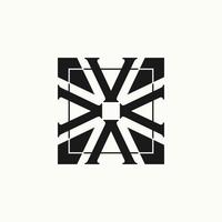 Simple and unique letter or word A sarif font on 4 position square sign image graphic icon logo design abstract concept vector stock. Can be used as symbol related to initial or motif interior