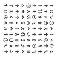 Arrow icons. Simple directional pictogram arrows. vector