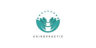 Chiropractic logo design vector with creative abstract style