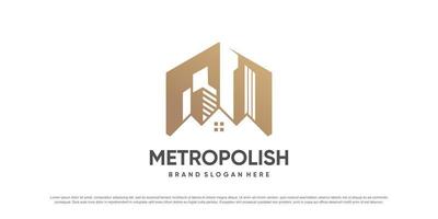 Building logo design vector with creative and unique style