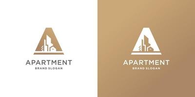 Building logo design vector with creative and unique style