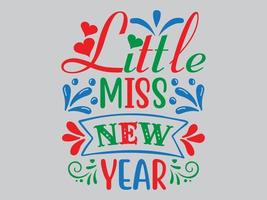 New Year T Shirt Design File vector