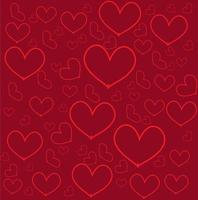 Background valentine day.Background of small hearts with ornament of curls, in red colors. vector