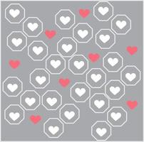 Pattern with hearts icon love valentine day. vector