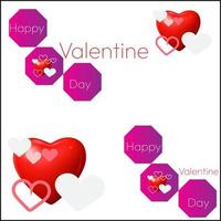 Background valentine day hexagon. vector