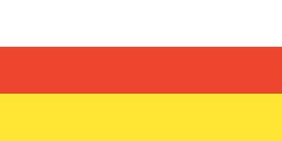 South Ossetia Flag. Official colors and proportions.