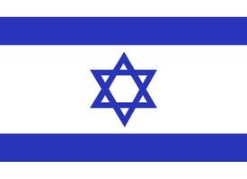 Israel flag. Official colors and proportions. vector