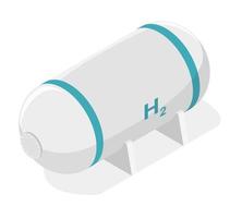 hydrogen storage tank h2 green energy ans ecology isometric vector