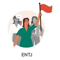 MBTI person types concept. Socionics mbti. Personality test. Flat vector illustration