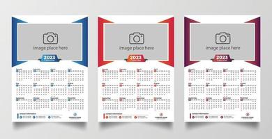 Print Ready 2023 Wall Calendar Template vector