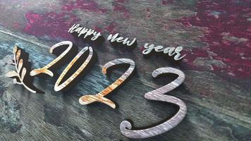 3D animation of 2023 Happy New Year video