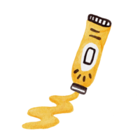 giallo acquerello tubo png