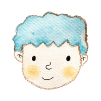 watercolor illustration cute boy png