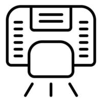 vector de contorno de icono de secador automático. máquina de mano