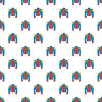 Military jacket of guards pattern, cartoon style vector