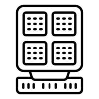 Waffle machine icon outline vector. Iron cooker vector