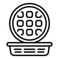 Home waffle machine icon outline vector. Belgian iron vector