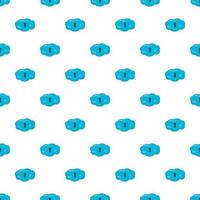Cloud storage pattern, cartoon style vector