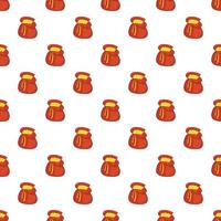 Bag with dollars pattern, cartoon style vector