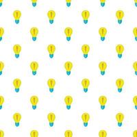 Light bulb idea pattern, cartoon style vector