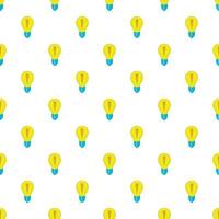 Light bulb idea pattern, cartoon style vector