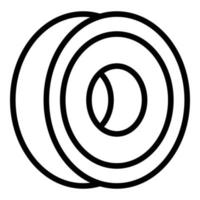 Bearing wheel icon outline vector. Car tire vector