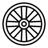 vector de contorno de icono de rueda de aluminio de coche. neumático de llanta