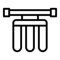 Pipe water treatment icon outline vector. Filter system vector