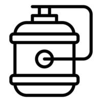 vector de contorno de icono de filtro de tanque. sistema de agua