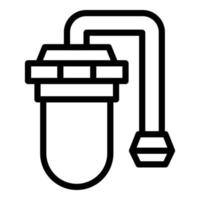 Filter osmosis icon outline vector. Reverse water vector
