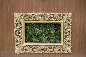 Photo frame made of wooden material