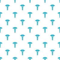 Medical emblem snake pattern, cartoon style vector