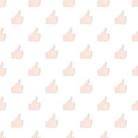 Hand with thumb up pattern, cartoon style vector