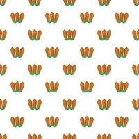 Fence with plants pattern, cartoon style vector