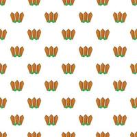 Fence with plants pattern, cartoon style vector