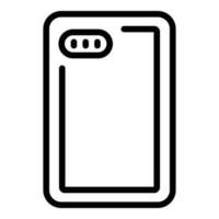 proteger el vector de contorno del icono del teléfono inteligente. carcasa de telefono