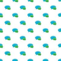 Speech bubble conversation pattern, cartoon style vector