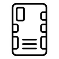 vector de contorno de icono de caja de teléfono. cubierta de teléfono