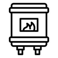 Geyser boiler icon outline vector. Gas house vector