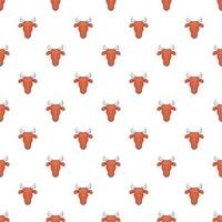 Cow pattern, cartoon style vector