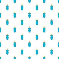 Sport flask with water pattern, cartoon style vector