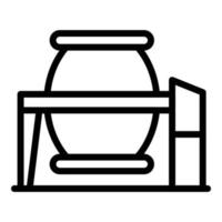 Metal mixer icon outline vector. Concrete mixer vector