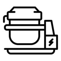 Work mixer icon outline vector. Concrete mix vector