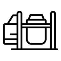 Barrow mixer icon outline vector. Concrete cement vector