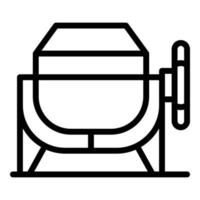 Mixer icon outline vector. Concrete cement vector