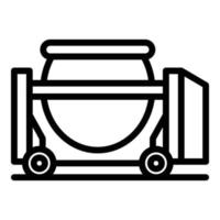 Material mixer icon outline vector. Concrete cement vector