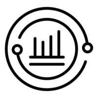 Change data icon outline vector. Market report vector