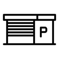 Parking garage icon outline vector. Car place vector