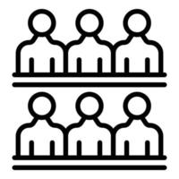 Conference online group icon outline vector. Video communication vector